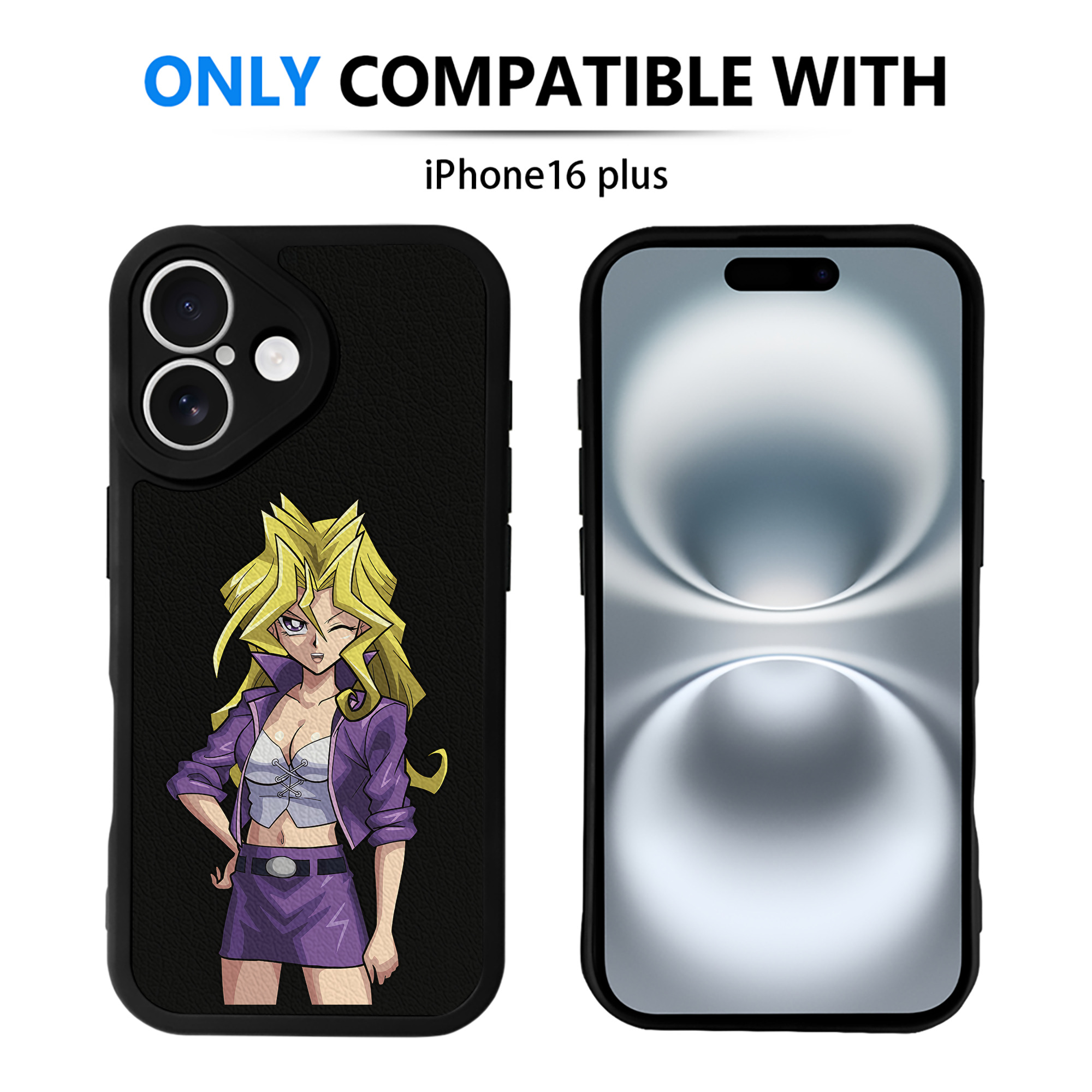 （画像用） 遊☆戯☆王 Yu-Gi-Oh! 【iPhone 16シリーズ対応】シリコンスマホケース（レザー調） 材質：シリコン